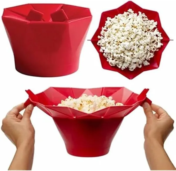 Balde de Silicone para Pipoca de Microondas