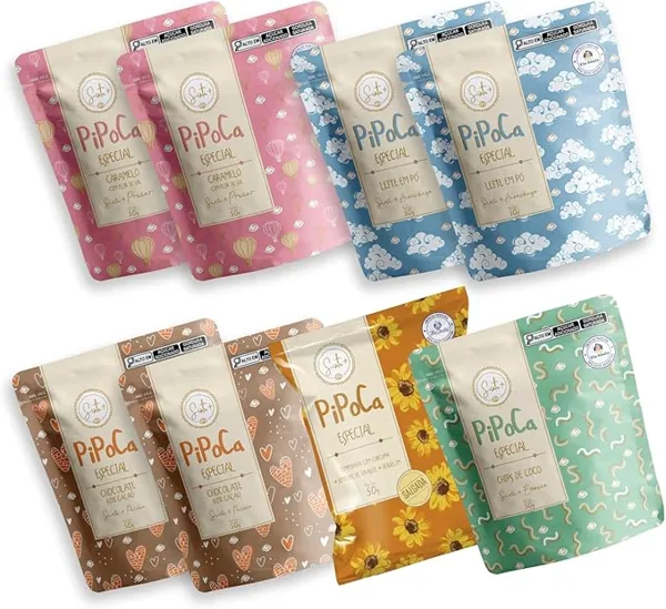 Kit 8 Pipocas Especiais Gourmet 400g Sinta+