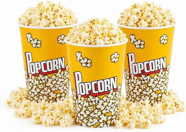 Kit 3 Baldes de Papel Popcorn 1L